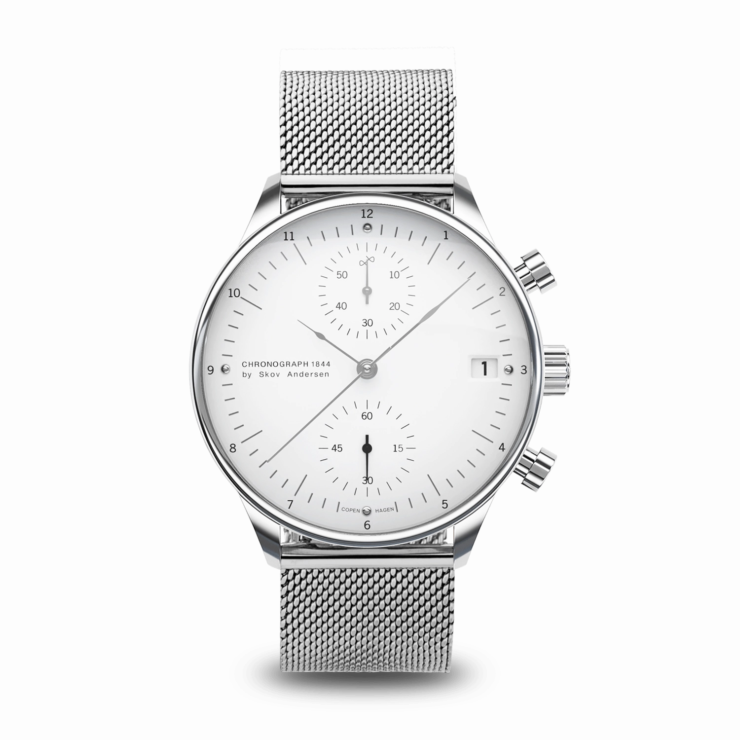 1844 Chronograph. Steel / White