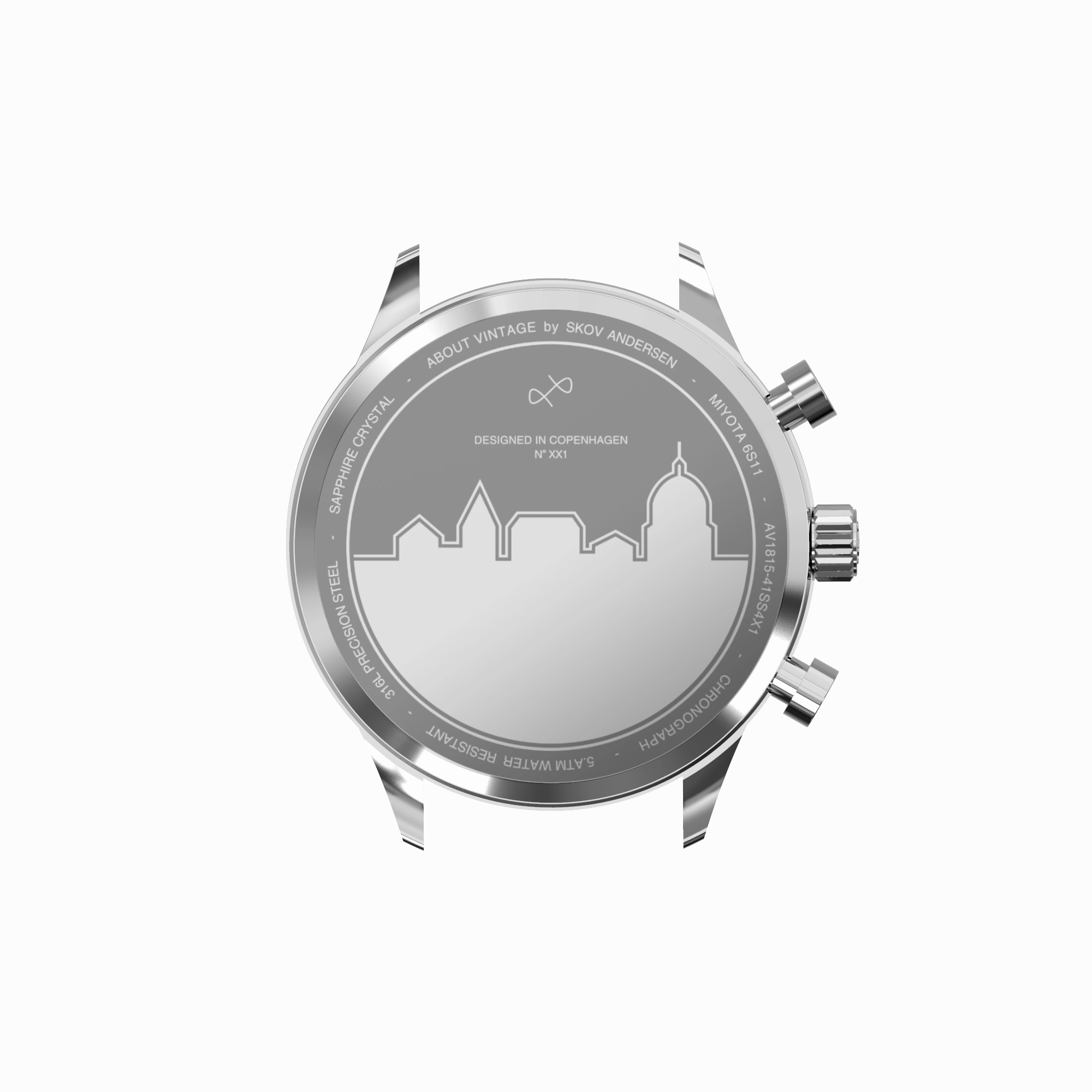1844 Chronograph. Steel / White