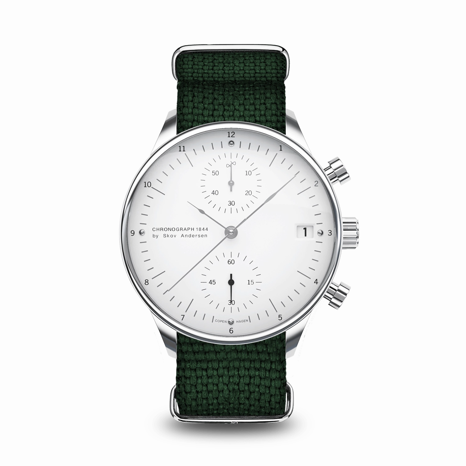 1844 Chronograph. Steel / White