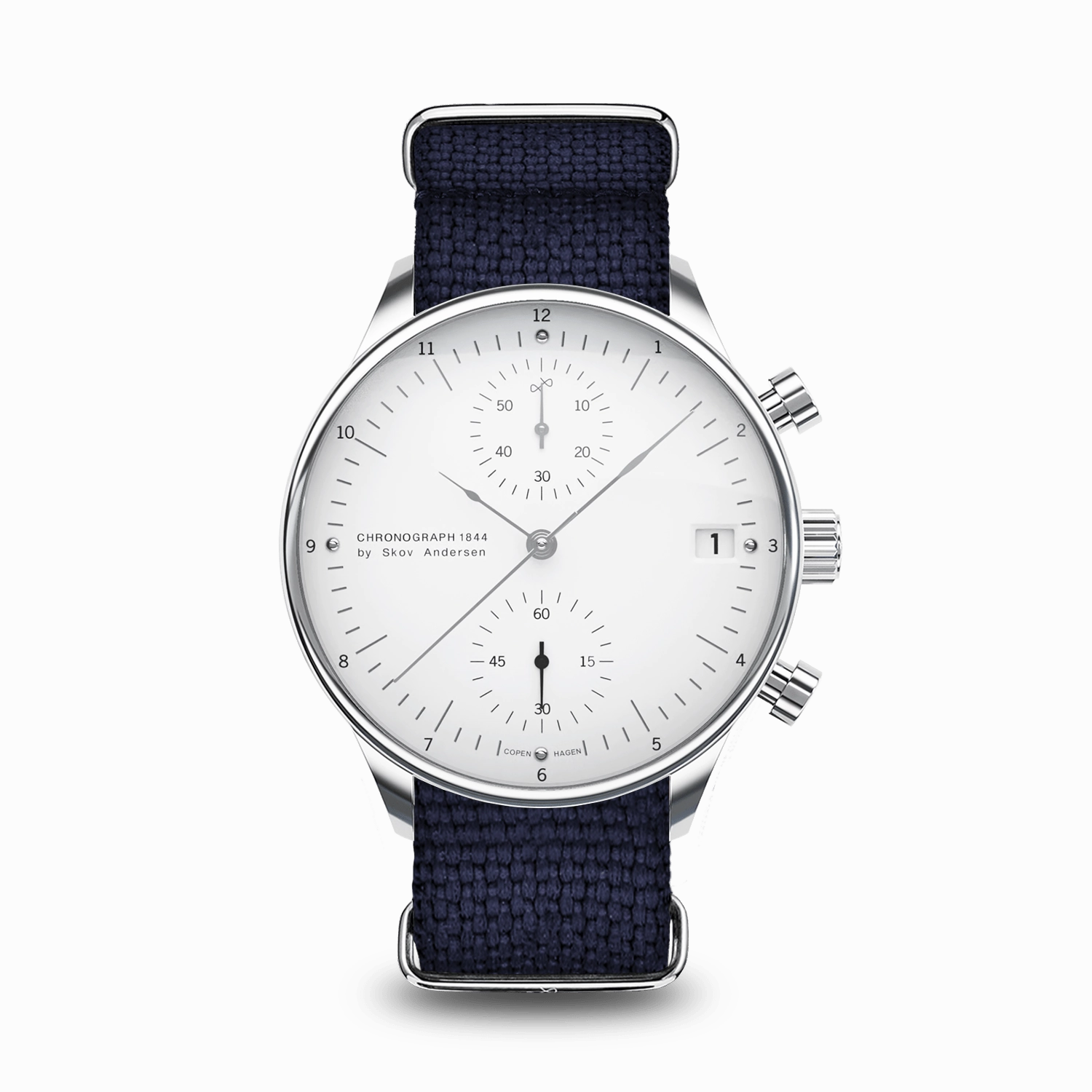 1844 Chronograph. Steel / White