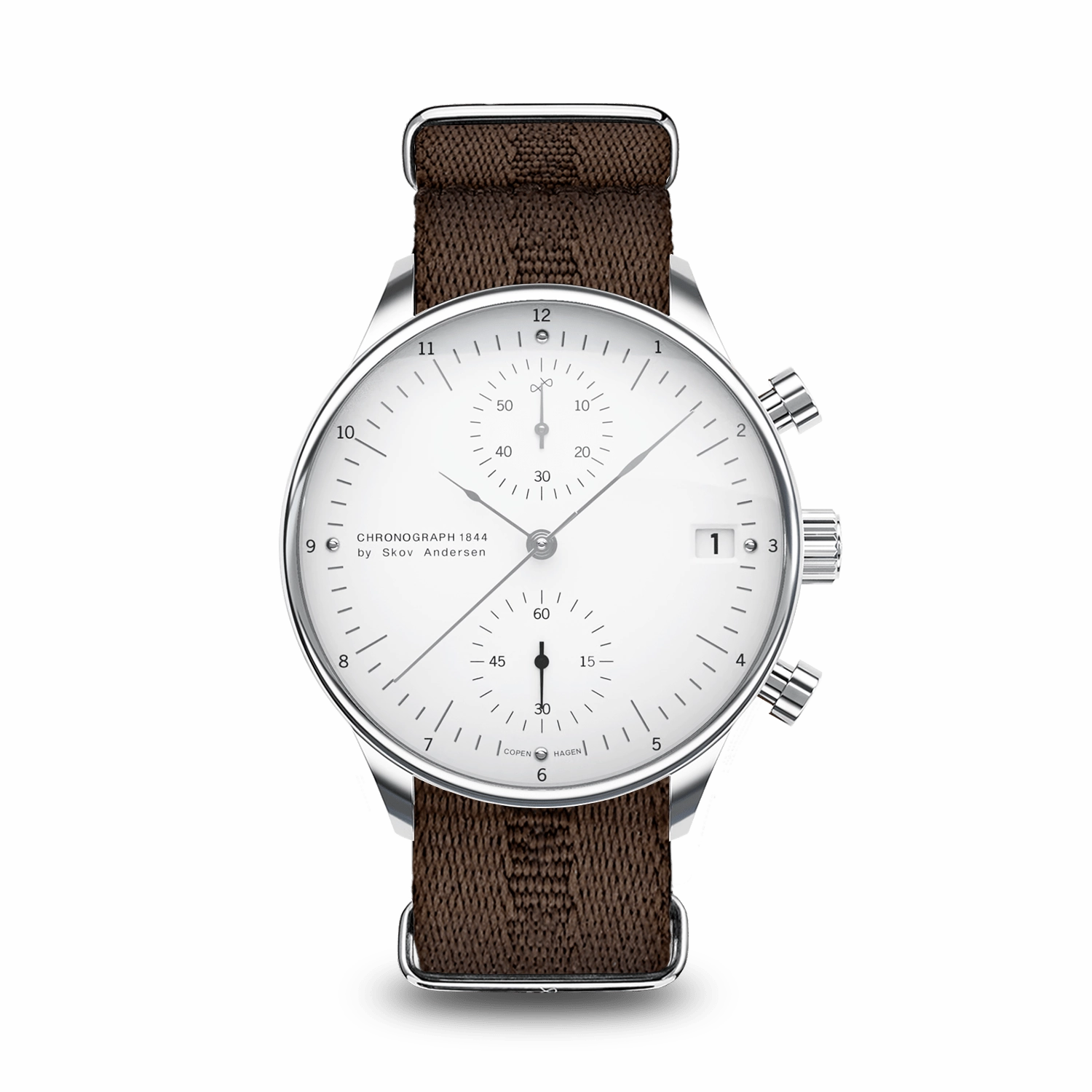1844 Chronograph. Steel / White