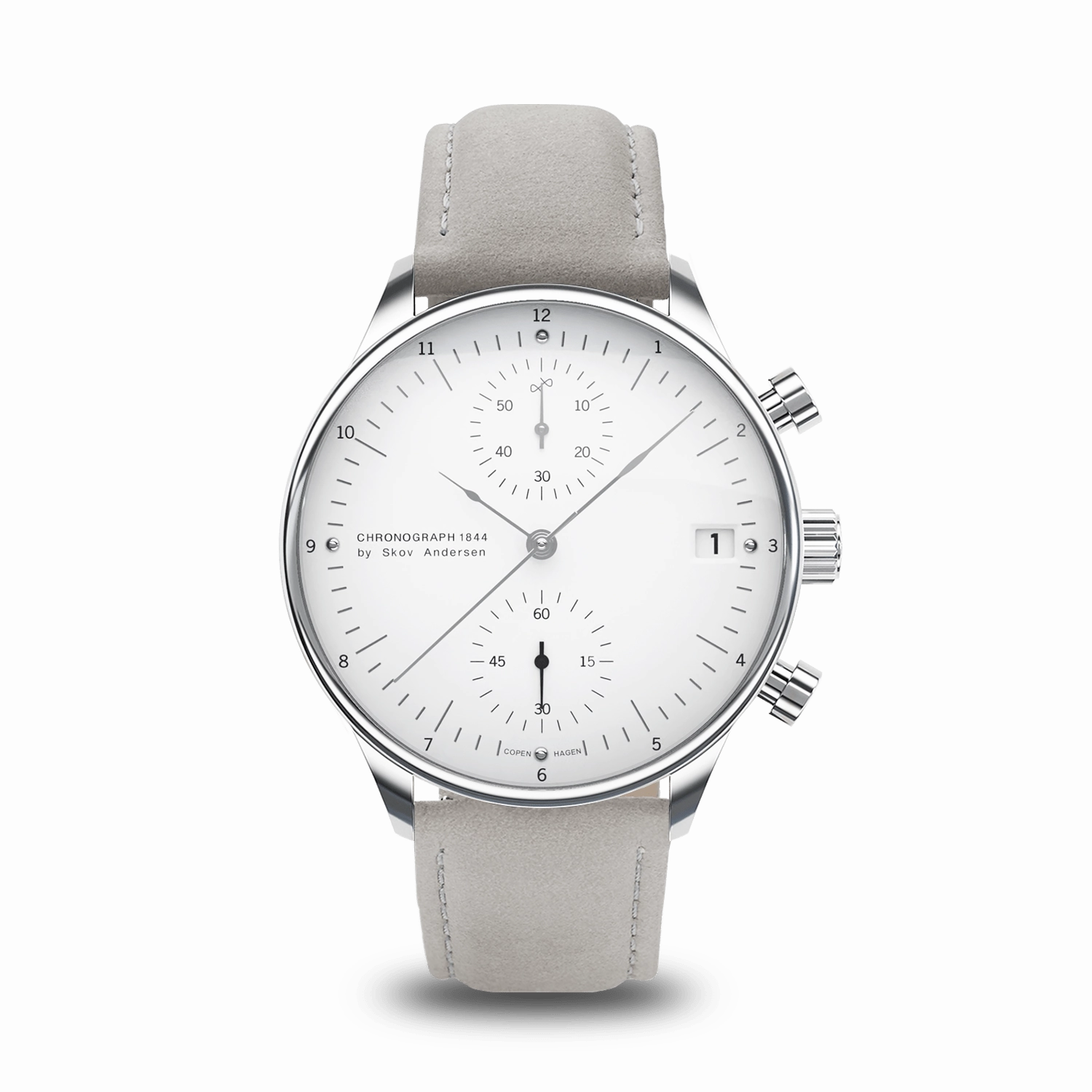 1844 Chronograph. Steel / White