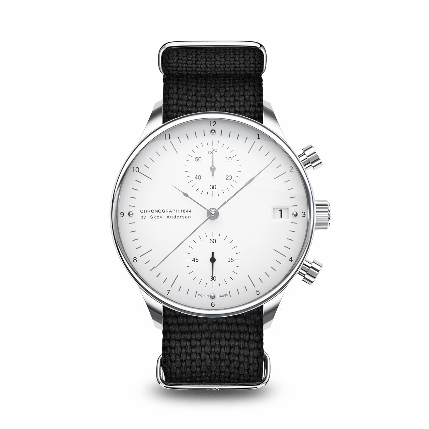 1844 Chronograph. Steel / White