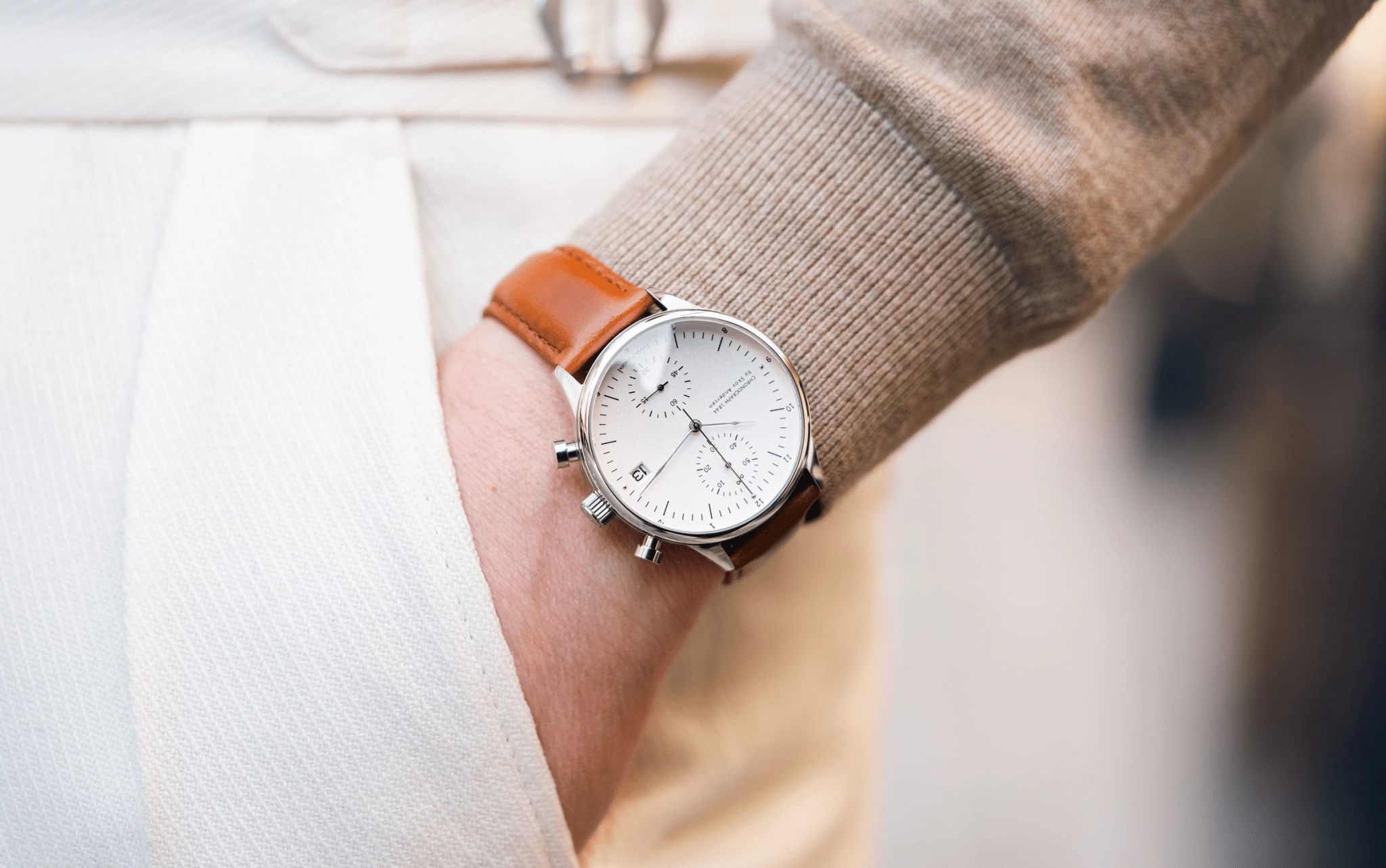 1844 Chronograph. Steel / White