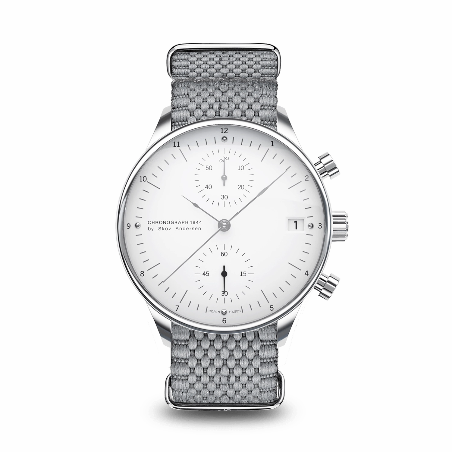 1844 Chronograph. Steel / White