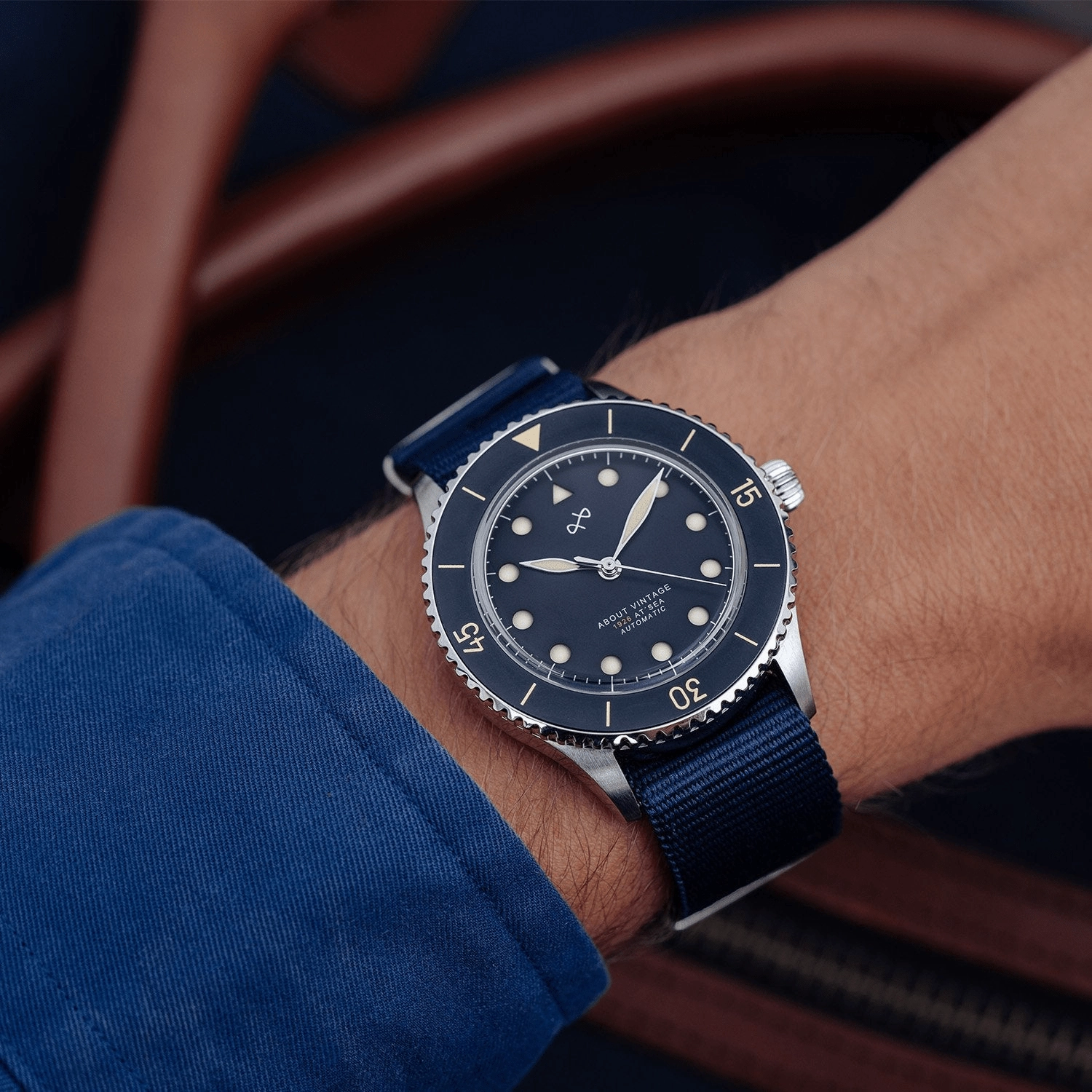 1926 Automatic. Steel / Blue Vintage