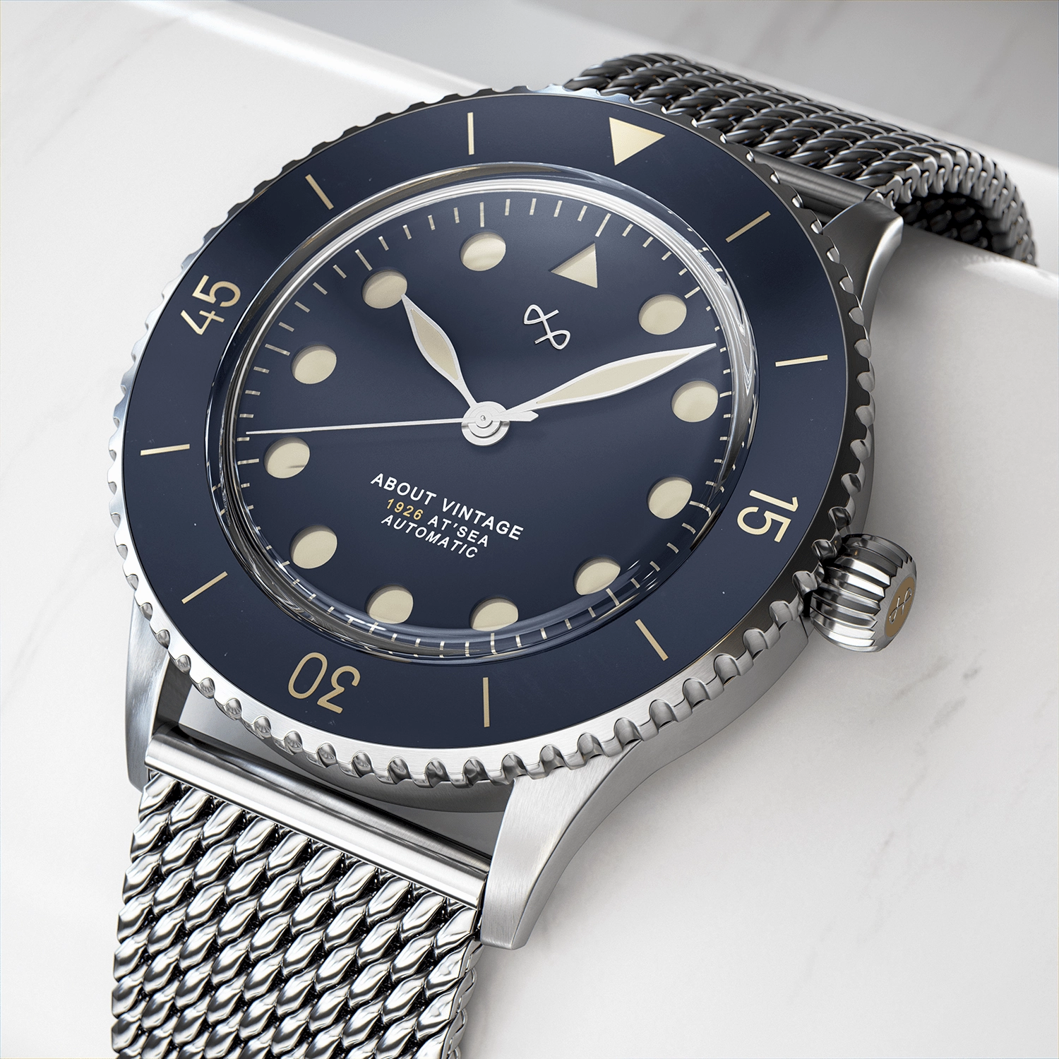 1926 Automatic. Steel / Blue Vintage