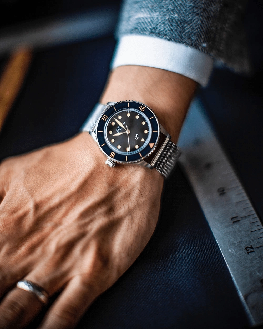 1926 Automatic. Steel / Blue Vintage