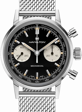 American Classic Intra-Matic Chronograph H Black - Bracelet Ref. H38429130