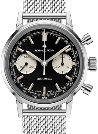 American Classic Intra-Matic Chronograph H Black - Bracelet Ref. H38429130