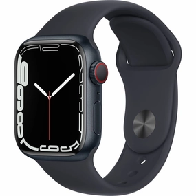 Apple Watch Gen 7 Series 7 Cell 41mm Midnight Aluminum - Midnight Sport Band MKH73LL/A