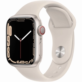 Apple Watch Gen 7 Series 7 Cell 41mm Starlight Aluminum - Starlight Sport Band MKH83LL/A