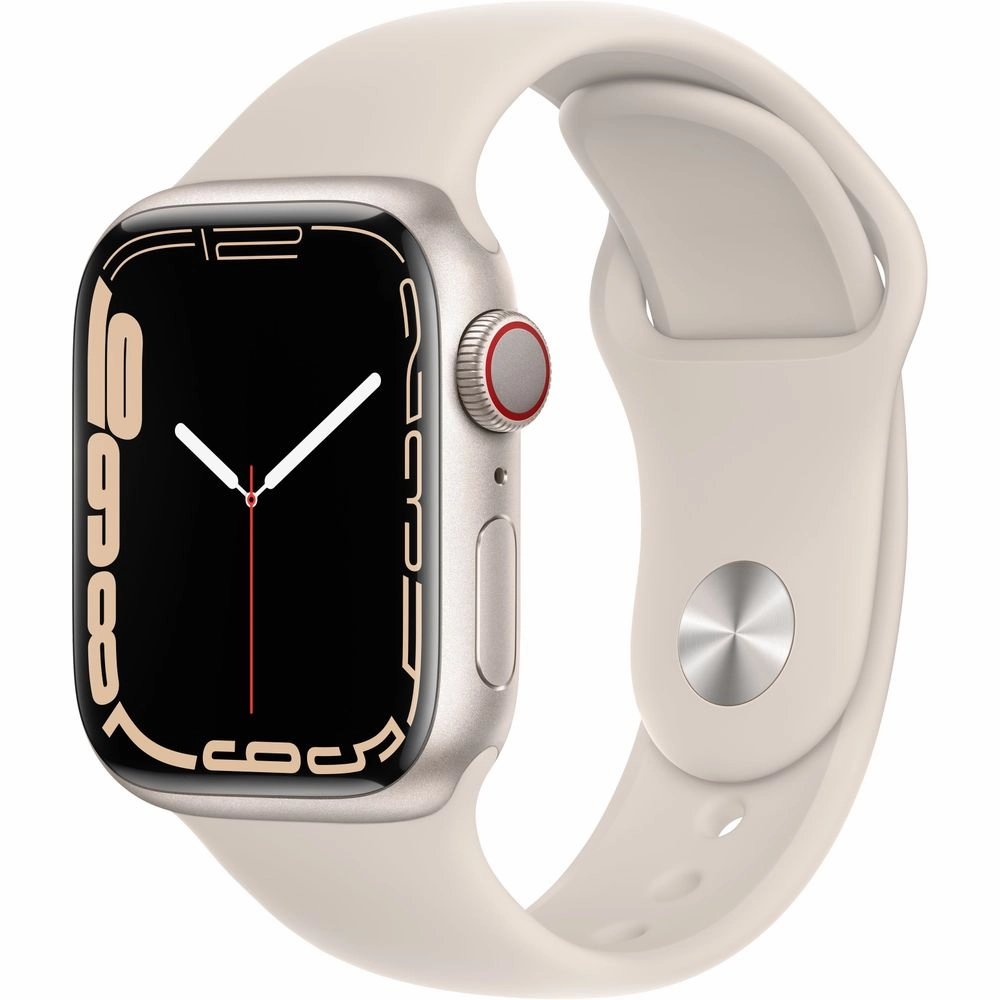 Apple Watch Gen 7 Series 7 Cell 41mm Starlight Aluminum - Starlight Sport Band MKH83LL/A