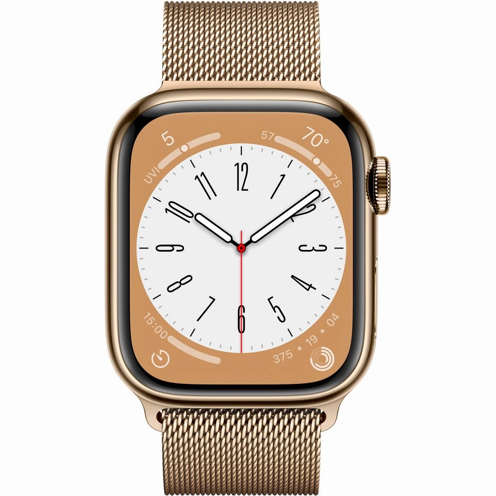 Apple Watch Gen 8 Series 8 Cell 41mm Gold Stainless Steel - Gold Milanese Loop MNJE3LL/A
