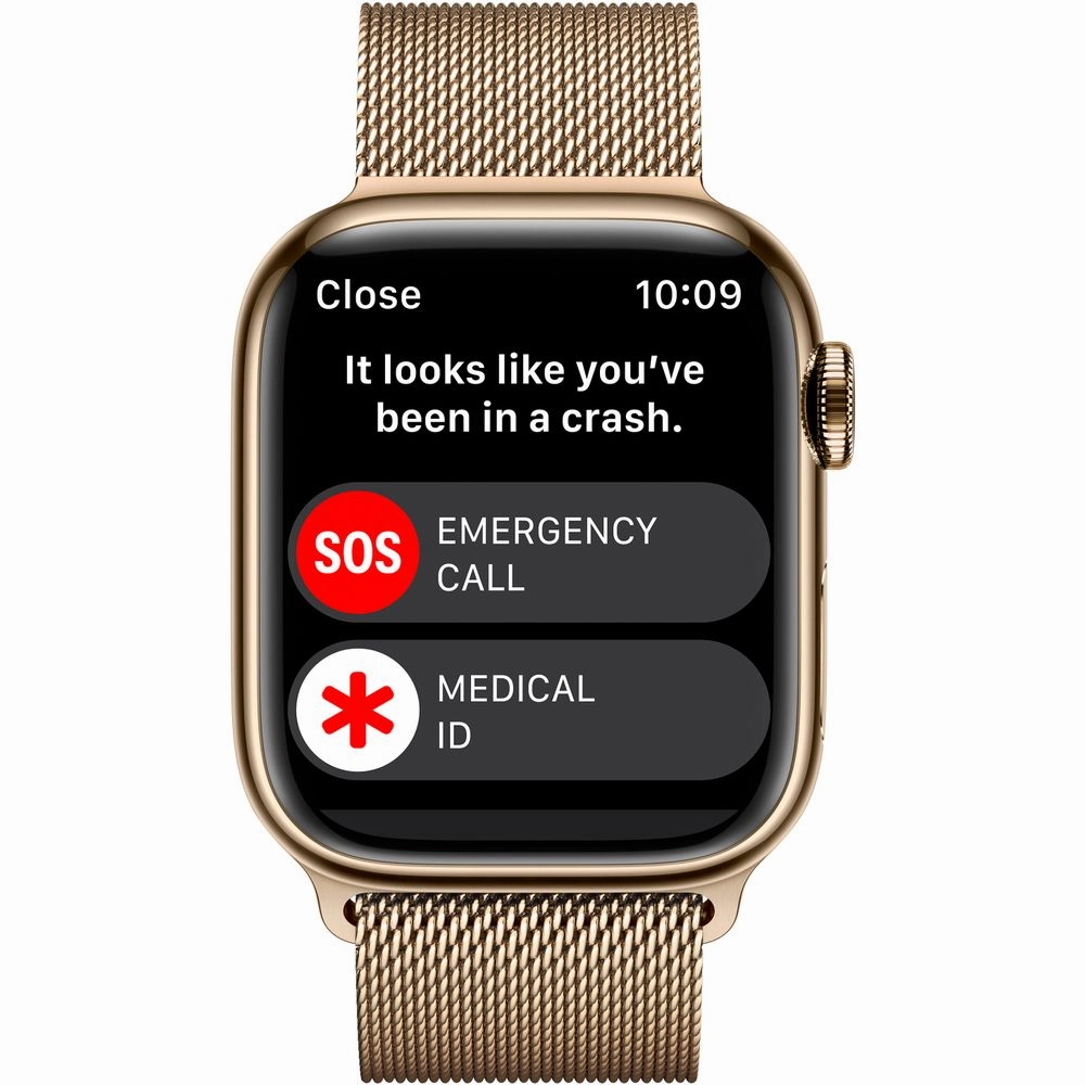 Apple Watch Gen 8 Series 8 Cell 41mm Gold Stainless Steel - Gold Milanese Loop MNJE3LL/A