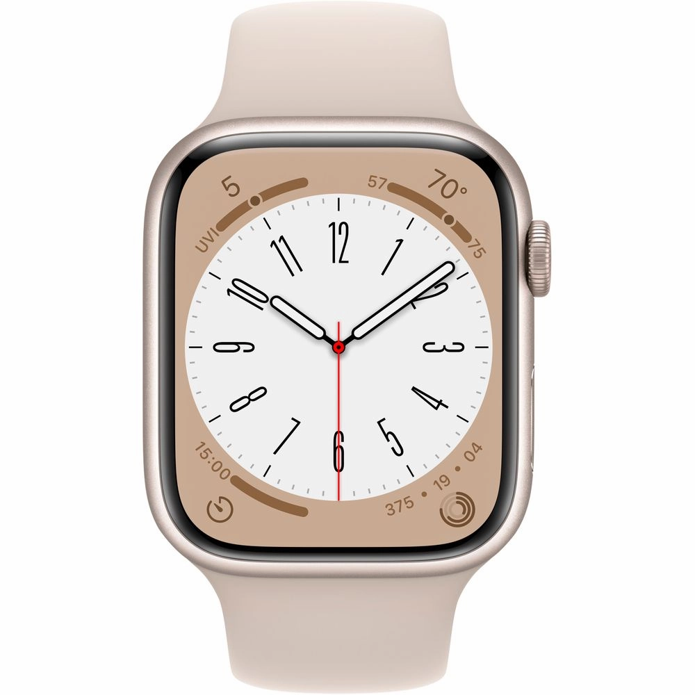 Apple Watch Gen 8 Series 8 Cell 45mm Starlight Aluminum - Starlight Sport Band MNVP3LL/A