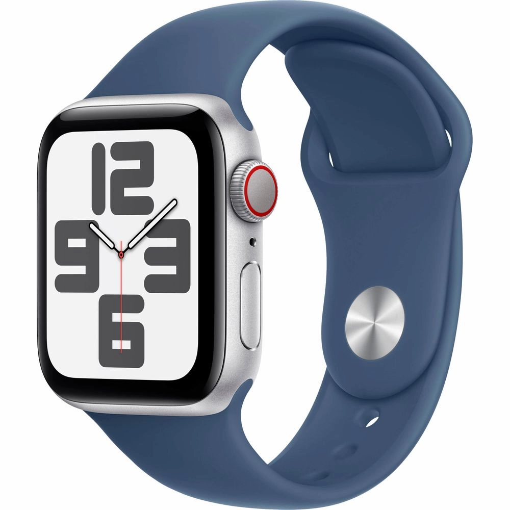 Apple Watch SE 2 Cell 40mm Silver Aluminum - Denim Sport Band MXFV3LL/A