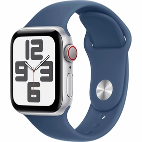 Apple Watch SE 2 Cell 40mm Silver Aluminum - Denim Sport Band MXFV3LL/A