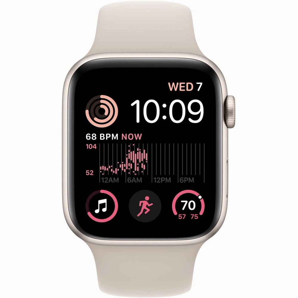 Apple Watch SE 2 Cell 44mm Starlight Aluminum - Starlight Sport Band MNTW3LL/A