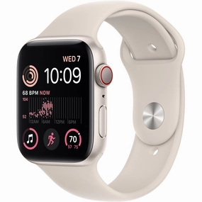 Apple Watch SE 2 Cell 44mm Starlight Aluminum - Starlight Sport Band MNTW3LL/A