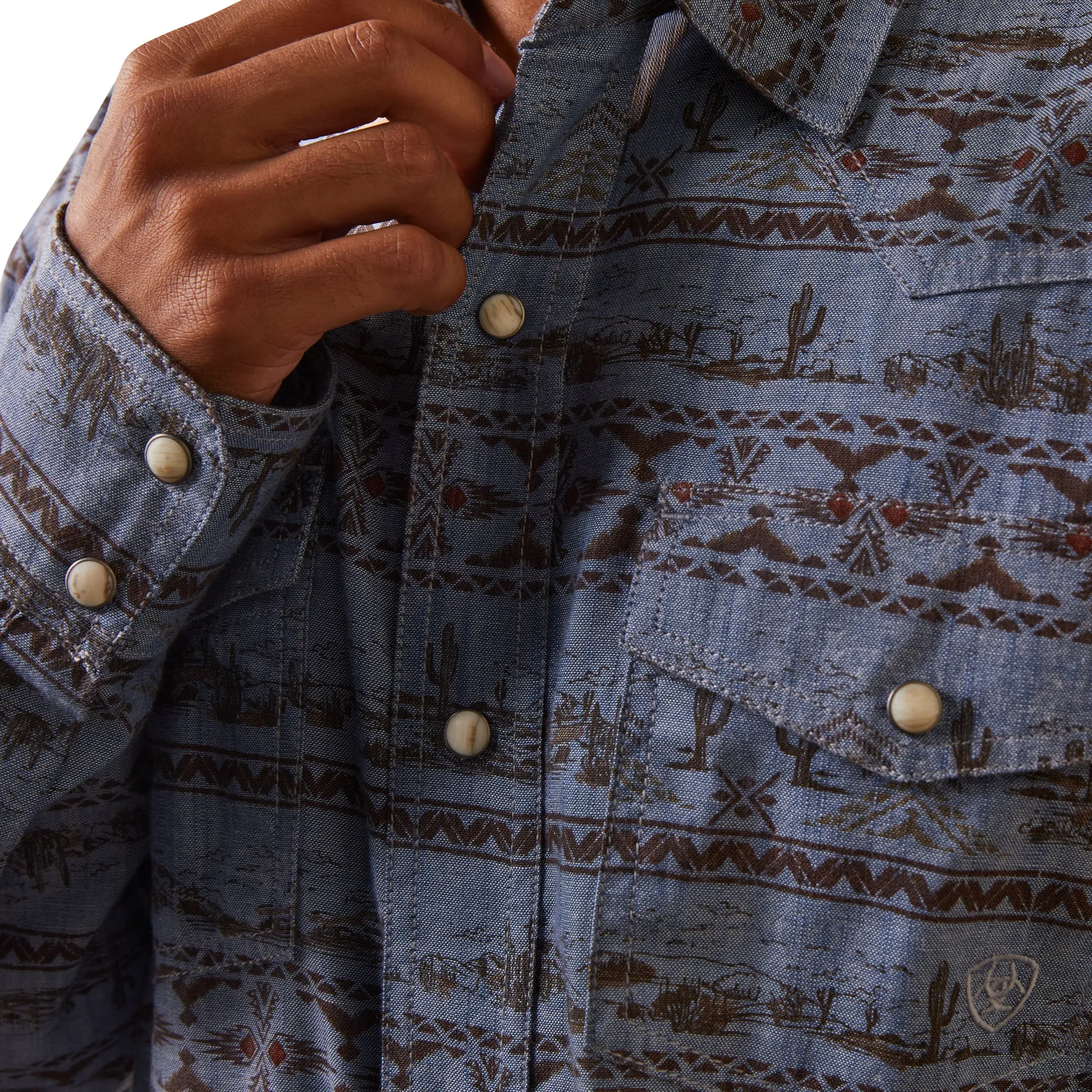 Ariat Mens Haddington Retro Snap Long Sleeved Shirt 10043892