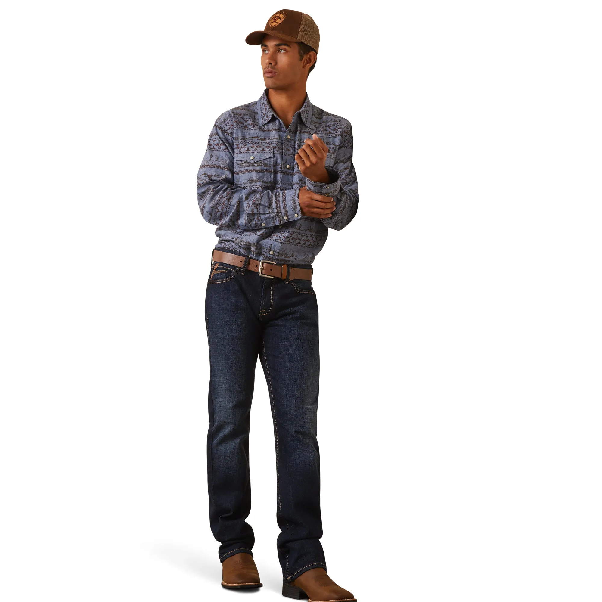 Ariat Mens Haddington Retro Snap Long Sleeved Shirt 10043892