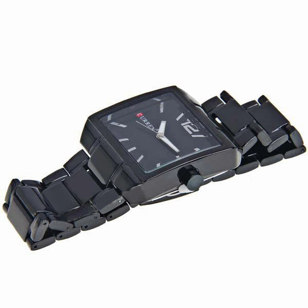Curren Men's Black Stainless Steel Watch (Black 4cm Dial) - CUR005