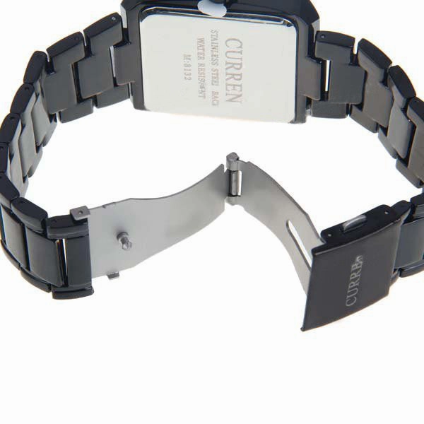 Curren Men's Black Stainless Steel Watch (Black 4cm Dial) - CUR005