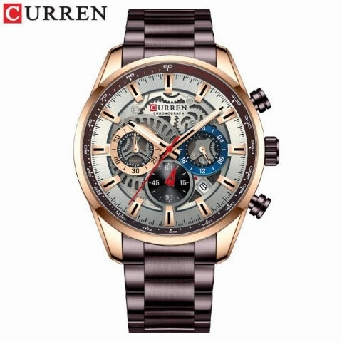 Curren Men's Full Steel Chronograph Watch (Dial 4.5cm) - CUR212