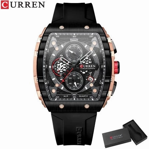 CURREN Men's Sports Rectangular Watch (Dial 4.7cm) - CUR221