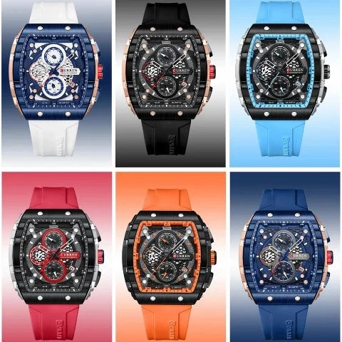 CURREN Men's Sports Rectangular Watch (Dial 4.7cm) - CUR221