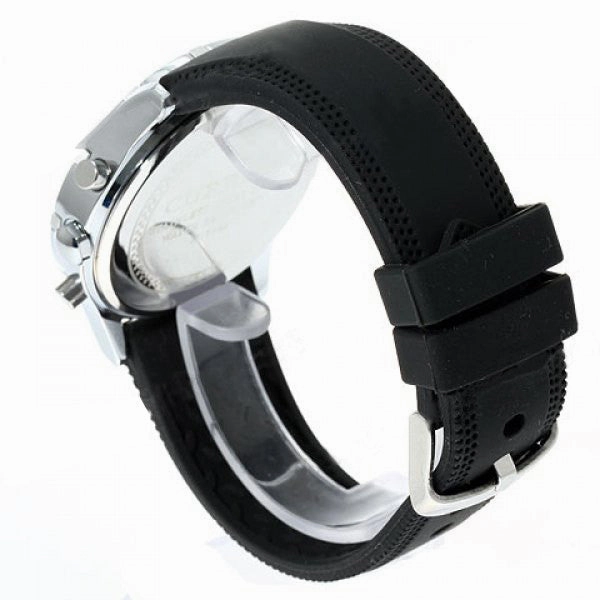 Curren Men's Watch with Black Leather Band (Sapphire 6cm Dial) - CUR031