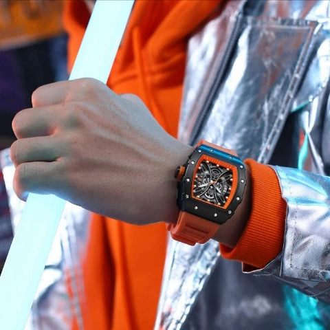 Curren New Square Waterproof Silicone Band Watch (Dial 4.4cm) - CUR230