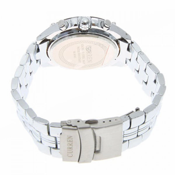 Curren Quartz Men's Stainless Steel Waterproof Chronograph (Black 4.6cm Dial) - CUR103