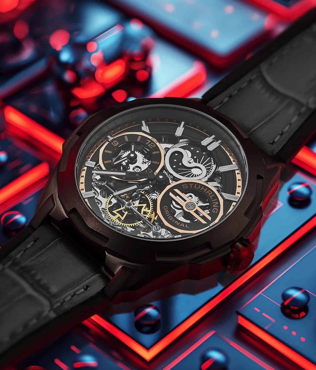 Dual Time Automatic Navigator 54mm Skeleton