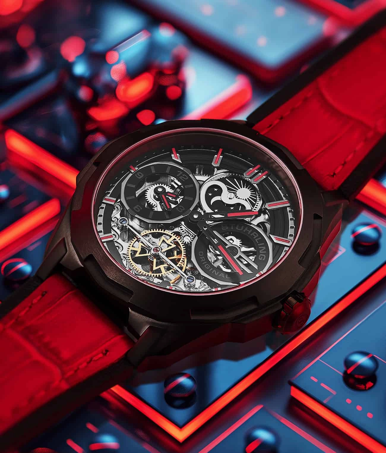 Dual Time Automatic Navigator 54mm Skeleton