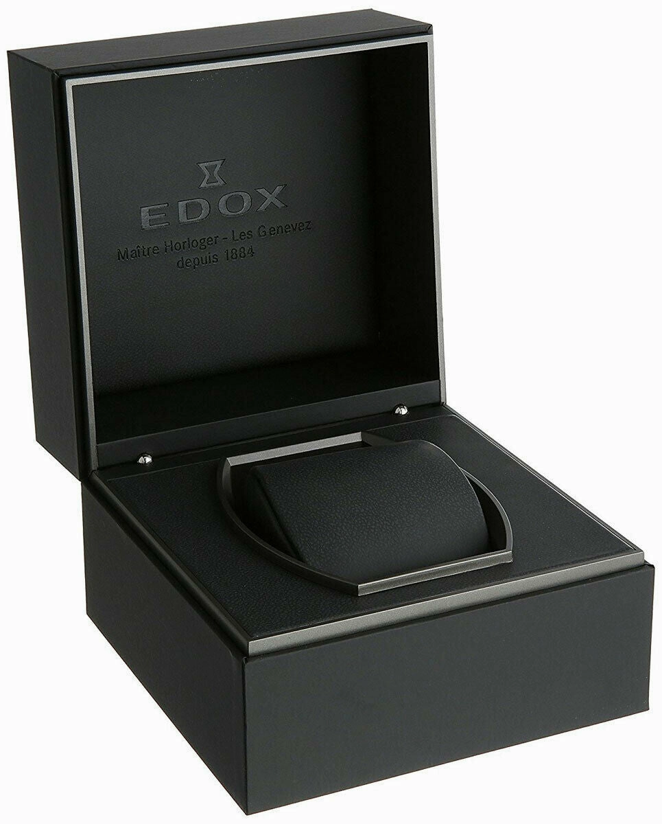 Edox Men's 01120-3M-GIN Les Bemonts Silver Stainless Steel Band Analog Watch Swiss Automatic Chronograph and Calendar
