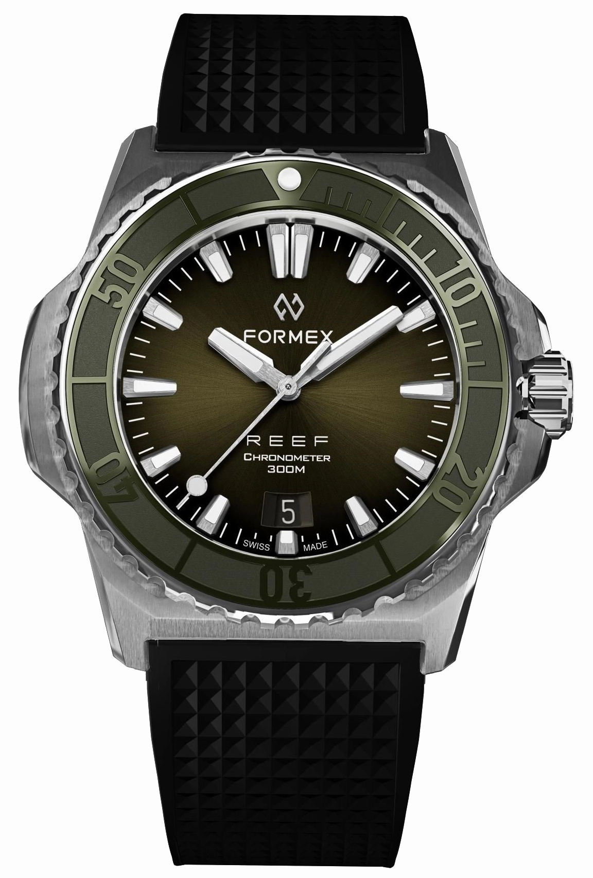 Formex REEF 39.5mm Automatic Chronometer 300m Green Rubber