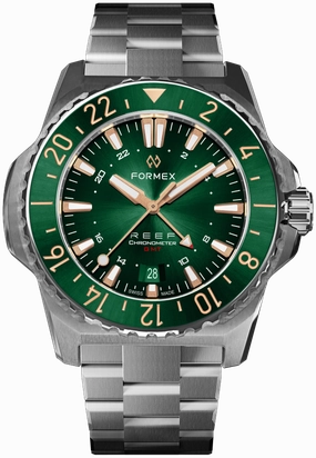 Formex REEF GMT Green and Gold Ceramic Bezel