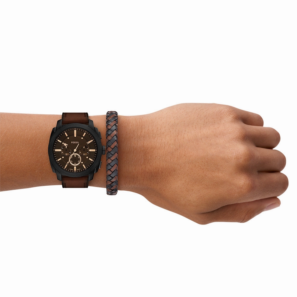 Fossil FS6102SET Machine   Woven Bracelet