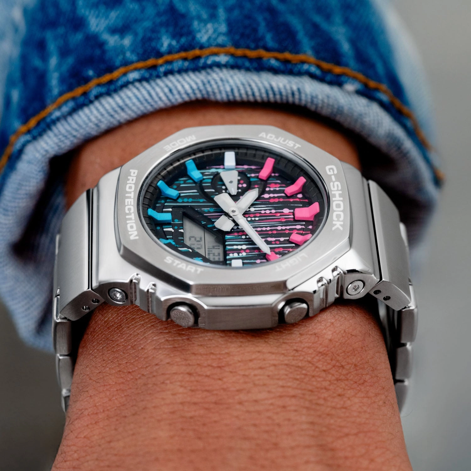 G-Shock CasiOak Blue Flamingo