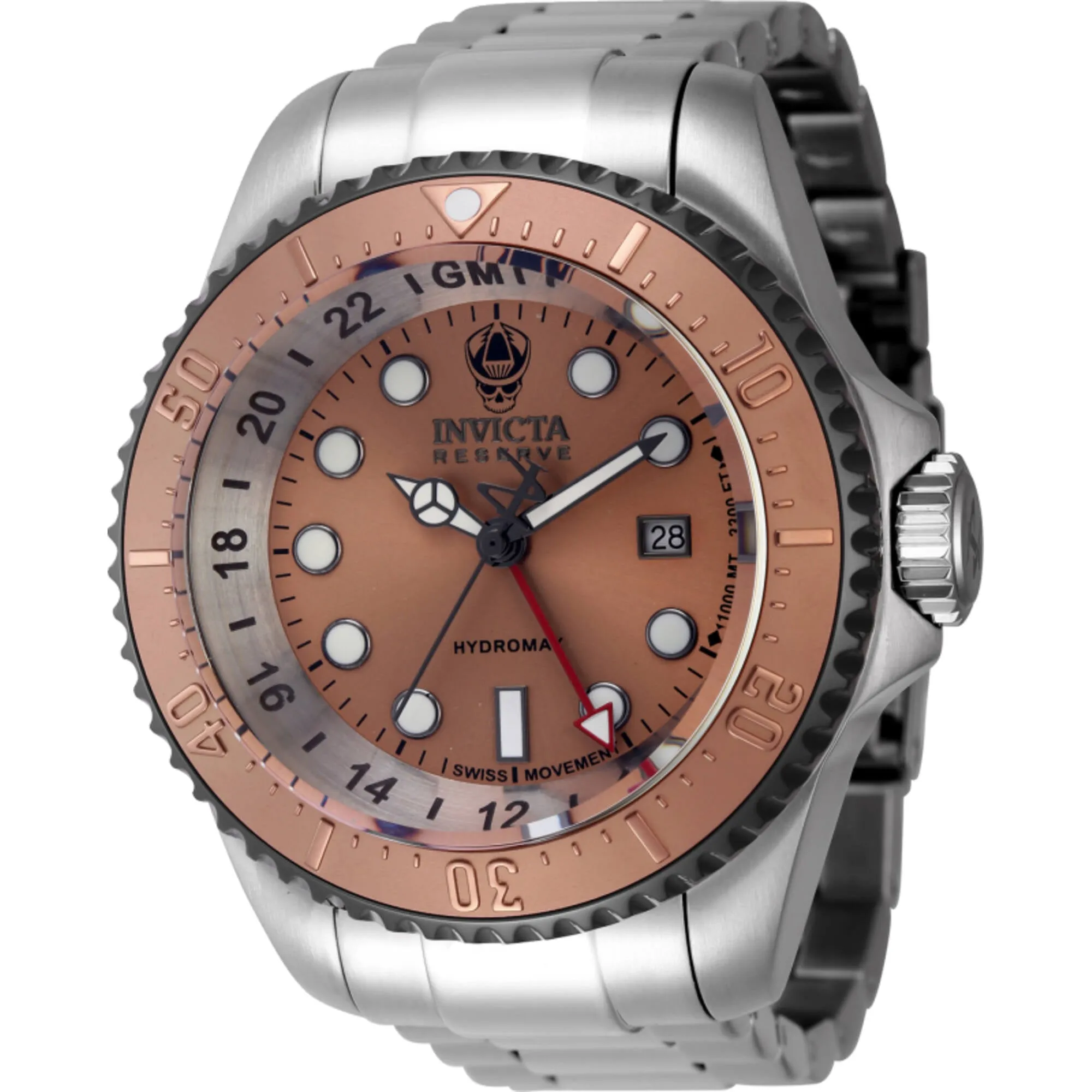 Invicta Men's Watch - Reserve Hydromax Quartz Brown Dial Steel Bracelet | 45477