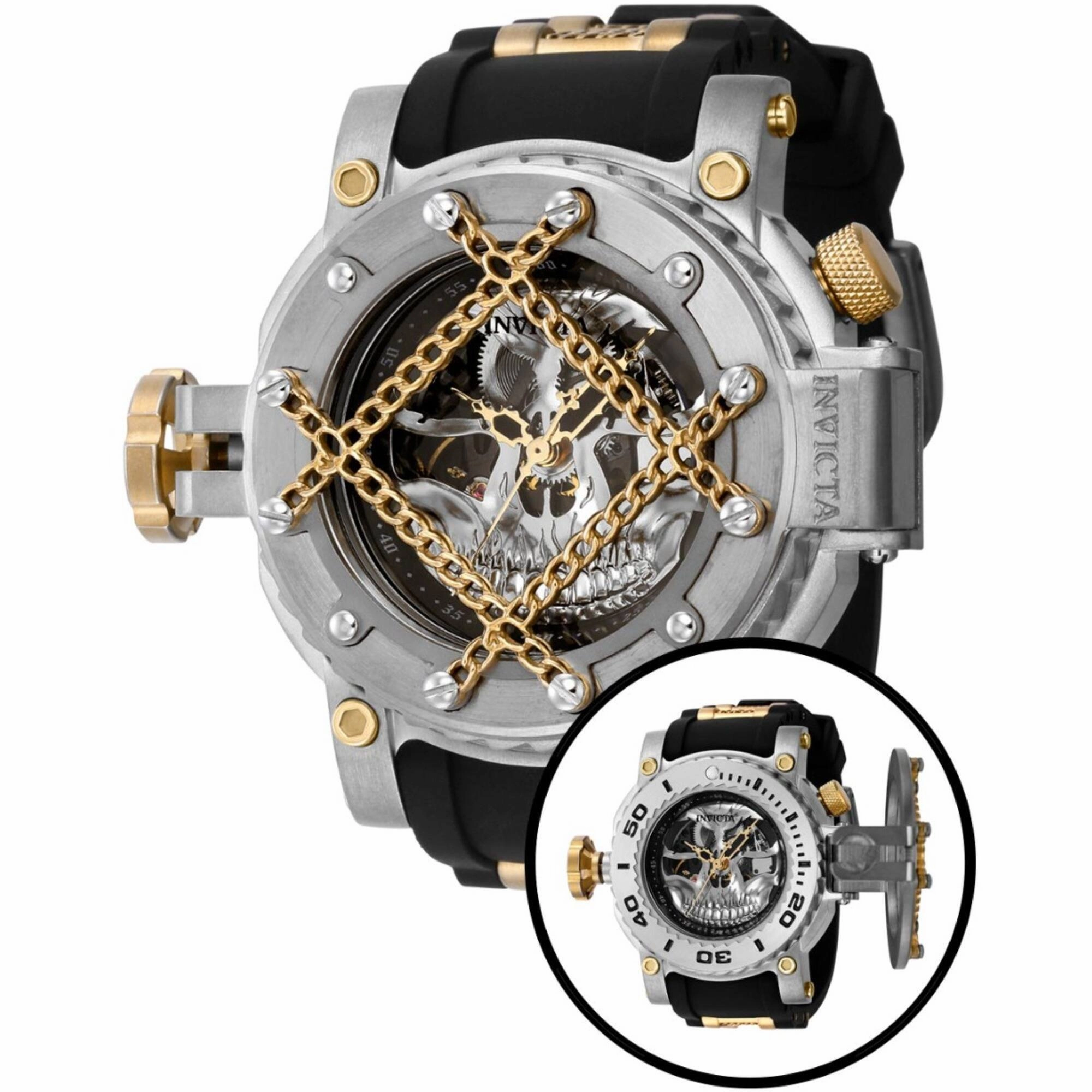 Invicta Men's Watch - Pro Diver Automatic Gold Tone and Black Dial Strap | 38581