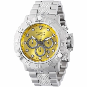 Invicta Men's Watch - Subaqua Poseidon Gunmetal and Yellow Dial Bracelet | 47180