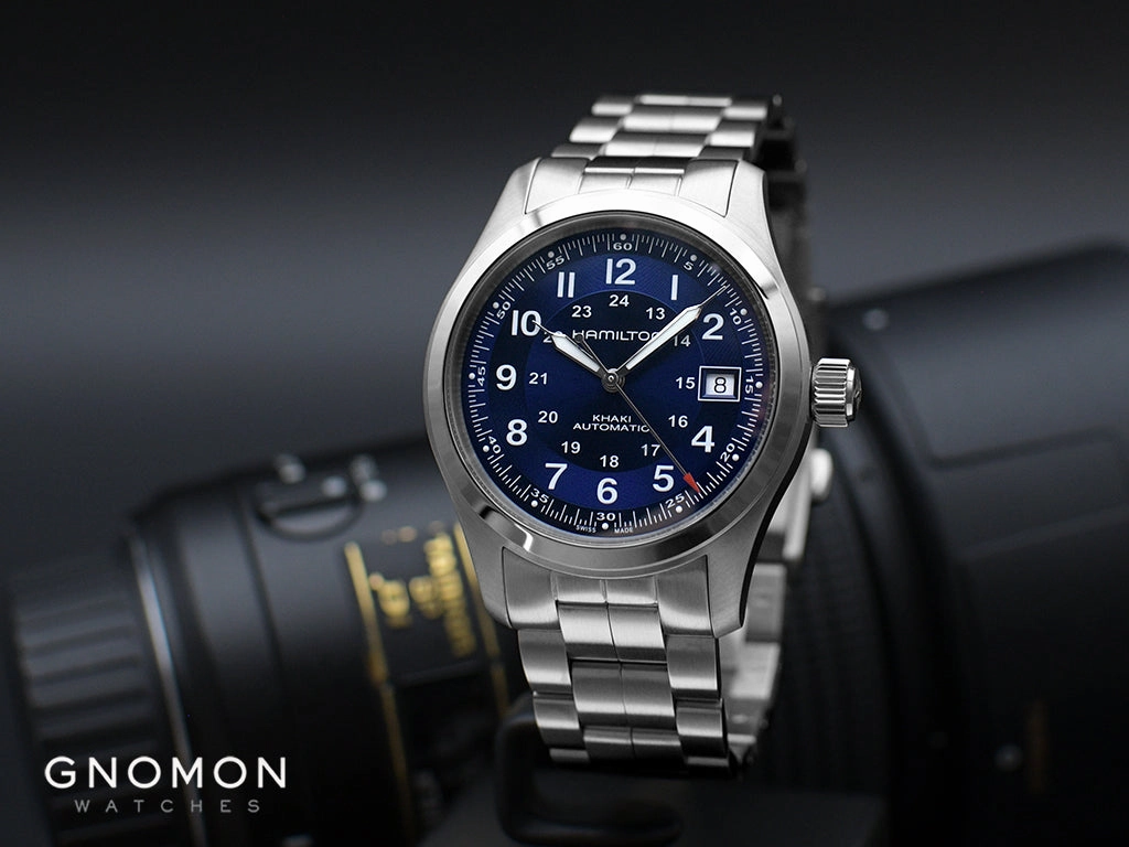 Khaki Field Automatic 38 Blue - Bracelet Ref. H70455140