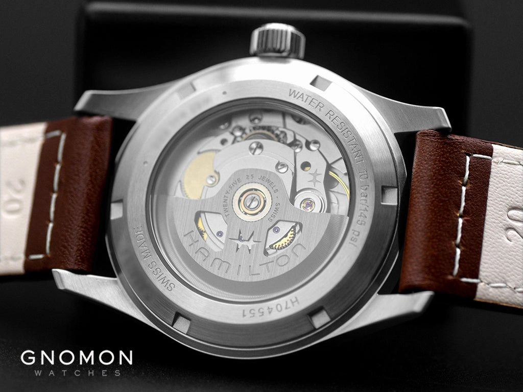 Khaki Field Automatic 38 Blue - Leather Ref. H70455540