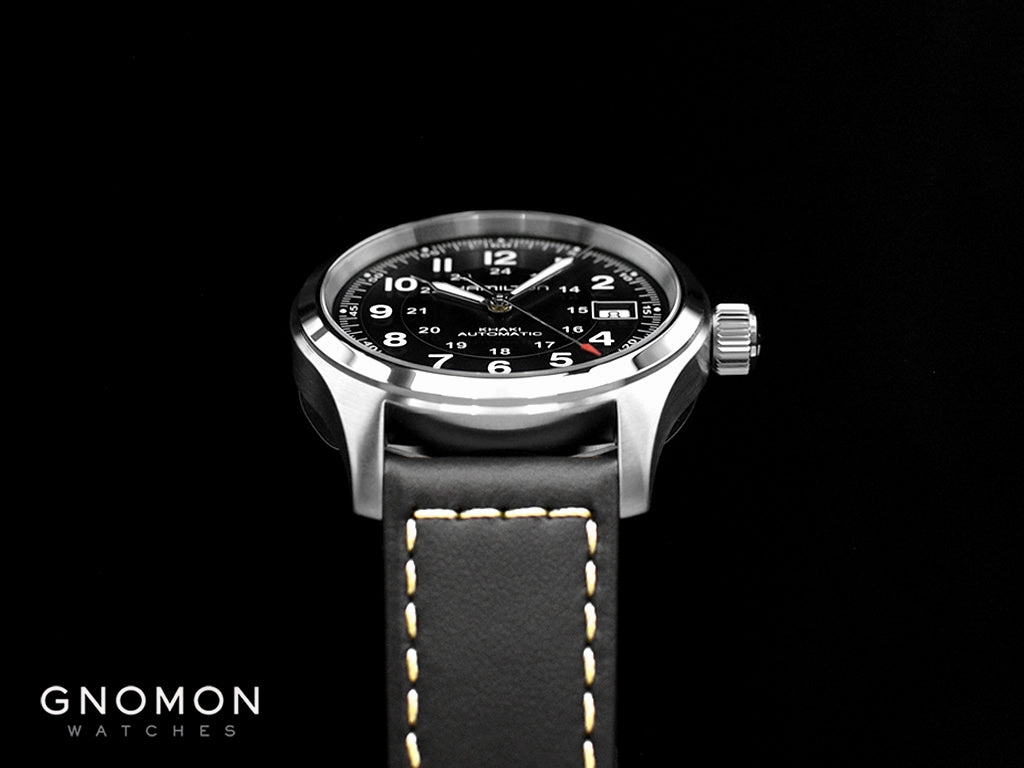 Khaki Field Automatic Black 38 - Black Leather Ref. H70455733