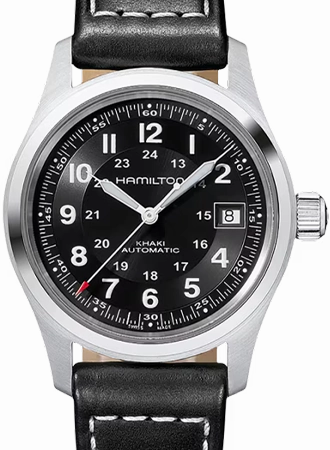 Khaki Field Automatic Black 38 - Black Leather Ref. H70455733