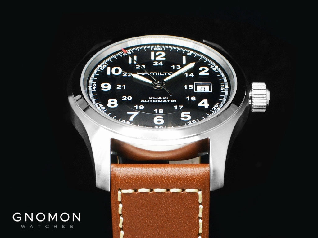 Khaki Field Automatic Black 42 - Brown Leather Ref. H70555533