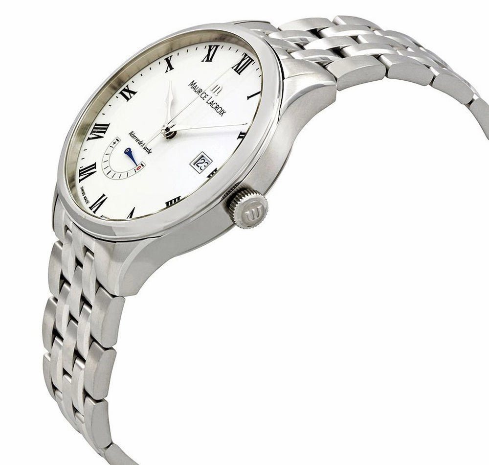 Maurice Lacroix Masterpiece Reserve de Marche Automatic Steel Mens Watch Date MP6807-SS002-112-1